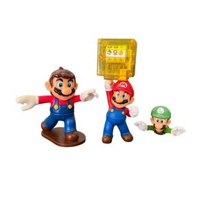McDonald's Nintendo Mario Luigi Action Figures Set of 3 Toy Collectible